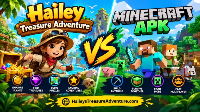 Minecraft APK vs Hailey Treasure Adventure